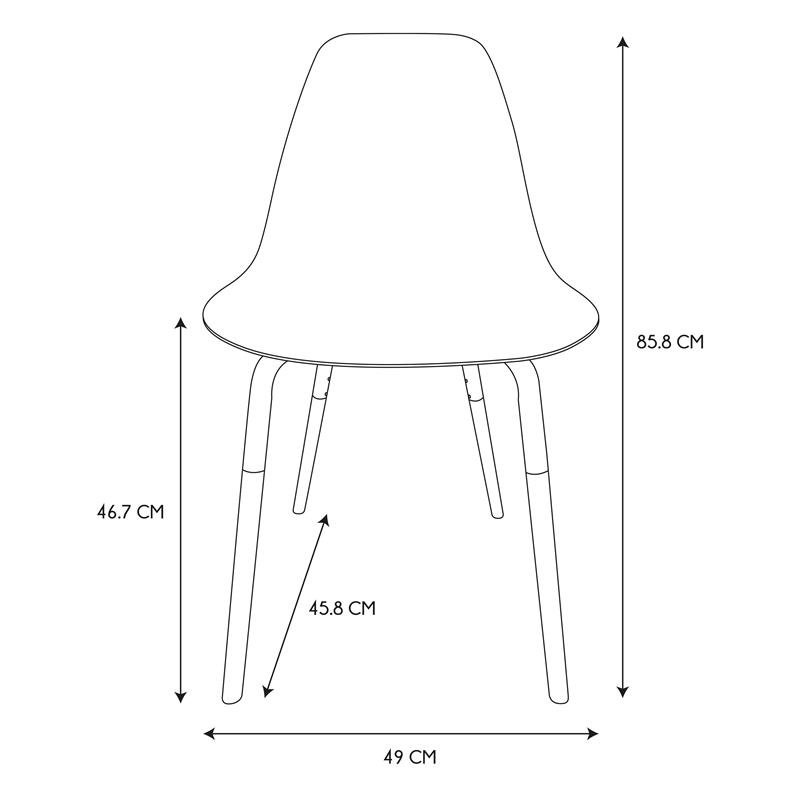 Chaise scandinave phénix blanc – Nordik Home