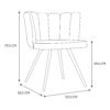 Chaise ariel velours jaune