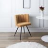 Chaise ariel velours jaune