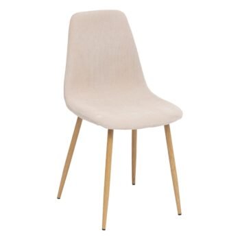 Lot de 2 Chaises "Roka" Velours beige