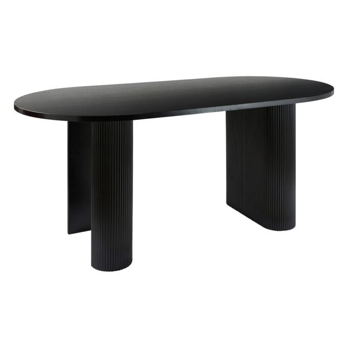 Table à manger "Olova" Noir, 180x90x76 cm