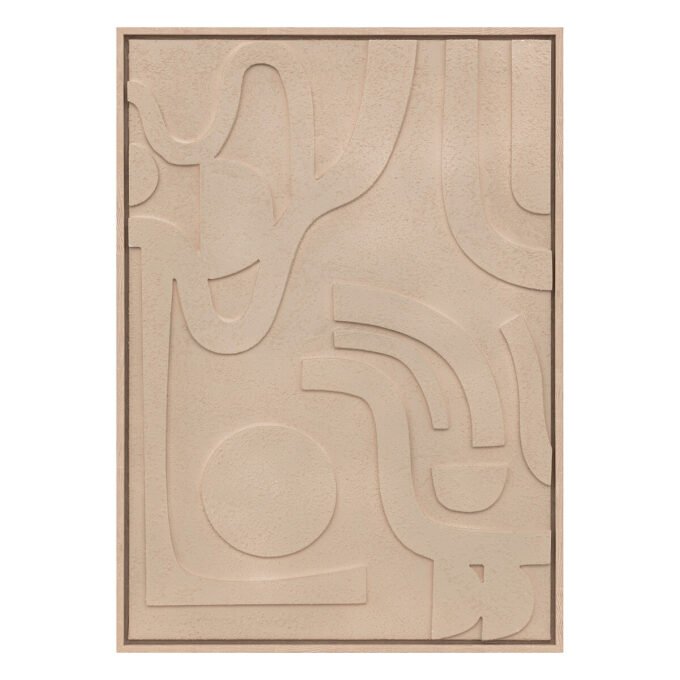 Déco mural 3D "Azra" Beige, 50x70 cm