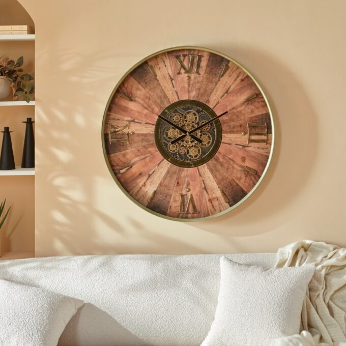 Horloge "Keane" Marron, D. 80 cm