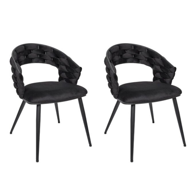 Lot de 2 Chaises Design "Sawyer" 82cm Noir