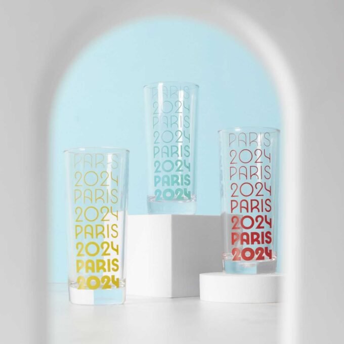 Lot de 3 Verres Tubo Coffret, 20 cl, Produit Officiel sous Licence, Design moderne