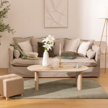Table basse "Anaya" Beige, 120x60x40 cm