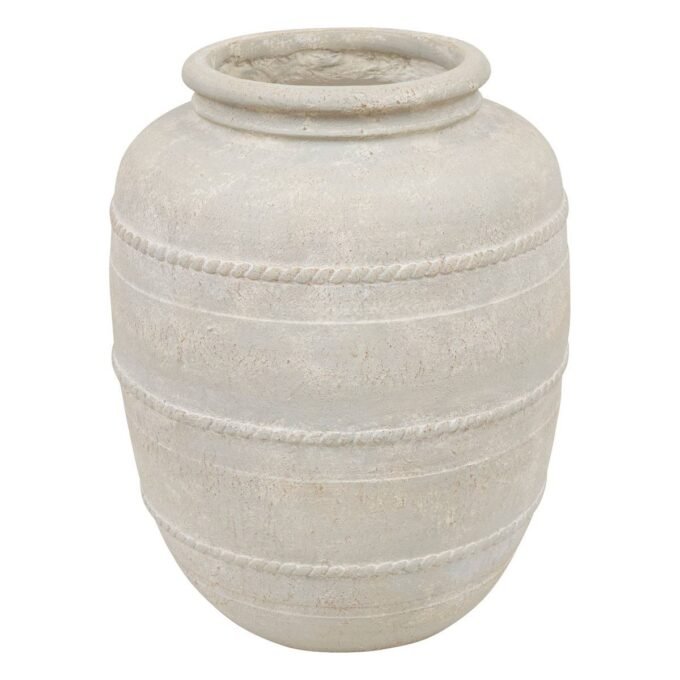 Jarre céramique Romia haut 46 cm beige
