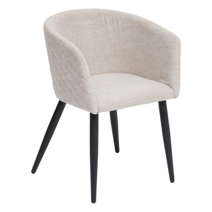 Fauteuil "Marlo" Velours, Beige