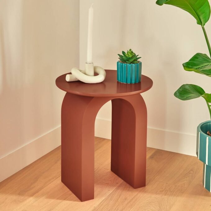 Table d'appoint "Stoa" Brun, 40x40 cm