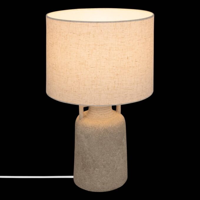 Lampe à poser Secteur "Gibus" Gris, H.45,5 cm