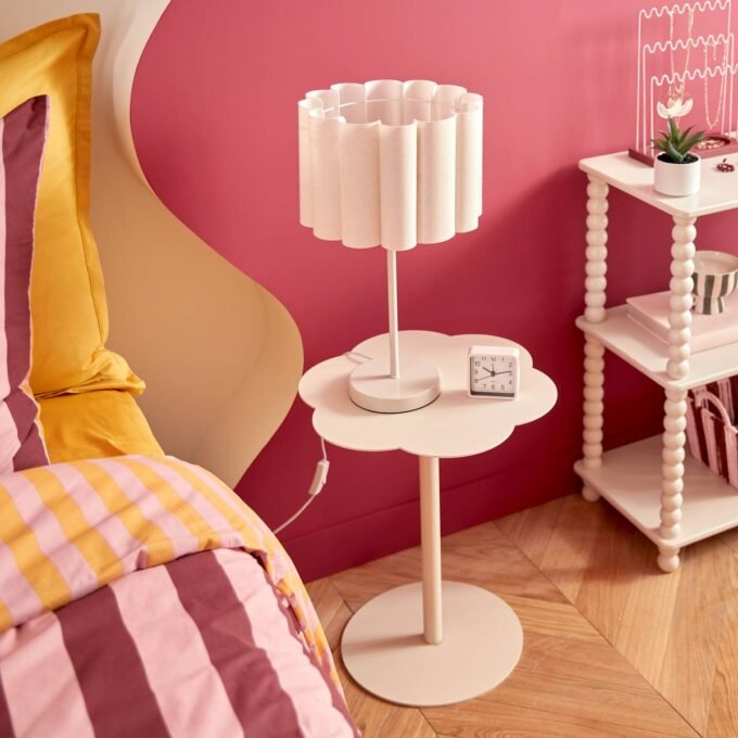 Lampe à poser Secteur "Rona" Beige, H.49 cm