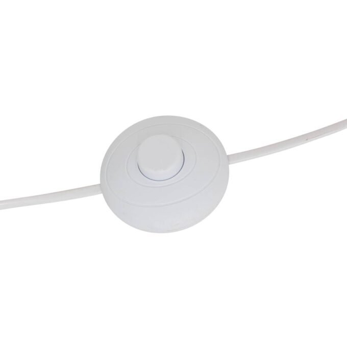 Lampadaire droit Secteur "Solal" Blanc, H.124 cm