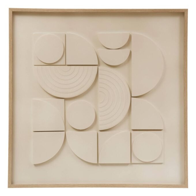 Toile 3D "Catalina" Blanc, 60x60 cm