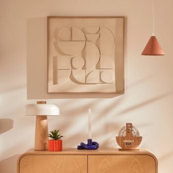 Toile 3D "Catalina" Blanc, 60x60 cm