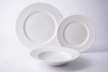 Service de table Paloma 12 pièce(s) blanc D27,2xH2,2cm