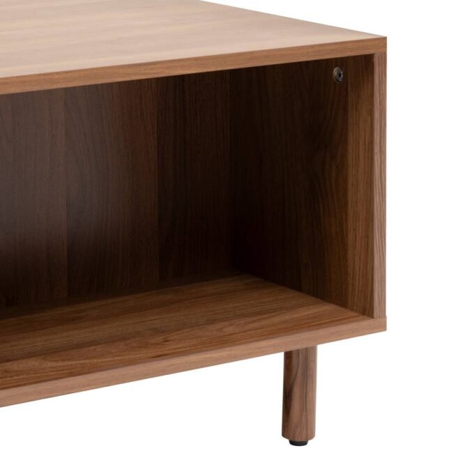 Table basse, 2 portes, Marron Slidy