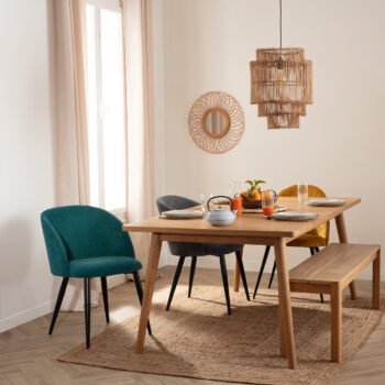 Fauteuil "Celeste" Velours côtelé, Vert jade