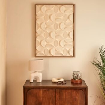 Toile 3D "Kailani" Blanc, 60x80 cm