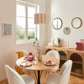 Suspension "Rona" Beige, H.120 cm