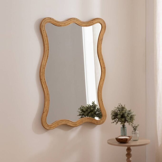 Miroir mural "Maggie" Beige, 100x70 cm