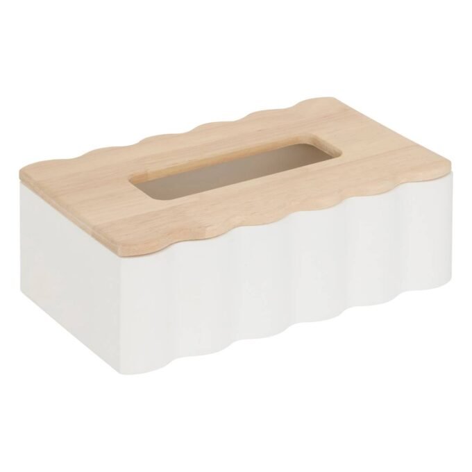 Boîte à mouchoirs "Cherie" L.24 cm, Blanc