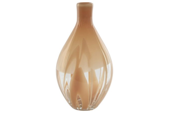 Vase verre peche 20X20X37